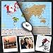 Mr Columbus Scratch Off World Map Poster – with Country Flags, for Travel, Education, and Fun – Perfect to Travelers and Childrenּ+Free Ebook, Scrtcher, Wiping Cloth and Tube