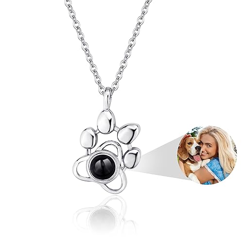 Easycosy Personalized Picture Necklace Projection Necklace with