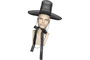 Korean Traditional Hat For Adult Teens Saja Boys Same Styles Top With Wide Brims Chest Strap For Dancing Event Theme Party