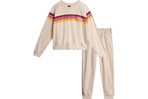 Volcom Girls Sweatpants Set - 2 Piece Fleece Fashion Crewneck Sweatshirt and Jogger Sweatpants for Girls Matching Set