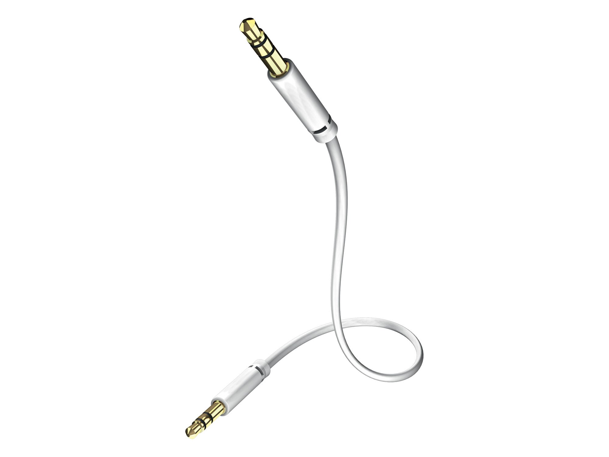 Inakustik 0031010075 Star 3.5 mm Jack Cable | For Connecting Smartphones, Tablets or PC to HiFi Amplifier | 0.75 m in White | Separate Foil Screen Against External Interference