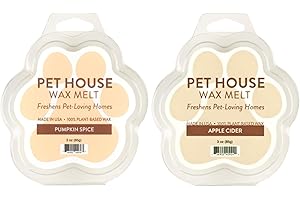One Fur All Pet House Wax Melts - Pumpkin Spice/Apple Cider Pack of 2 - Pet Odor Eliminating Wax Melts - Long-Lasting Scented Wax Melts - Pet-Friendly Wax Melts - Natural Wax Melts