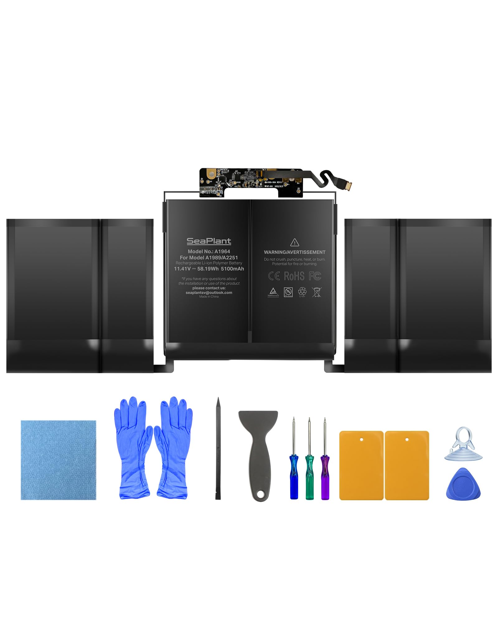 SeaPlant A2251 Battery Replacement for MacBook Pro
