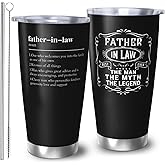 RUIYIMOEO Father in Law Gifts, Best Father in Law Ever, 20 Oz Insulated Travel Tumbler, Travel Mug Gift from daughter in law