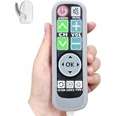 LUNOAOA Backlit Big Button TV Remote Replacement for TCL Google TV with Cover &amp; Hook, Universal Remote No Setup for Seniors People with Poor Vision,Parkinson's Disease Patient