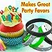 Pixellated Video Game Style Silicone Wristbands - 8 Pack Party Favor Set (2 of each design)