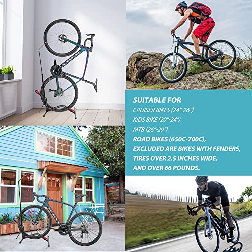 JAPUSOON Bike Rack Garage Storage , Adjustable Vertical Bike Stand for
