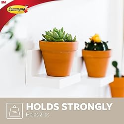 Command Display Ledges, Holds up to 2 lb, Quartz, 2