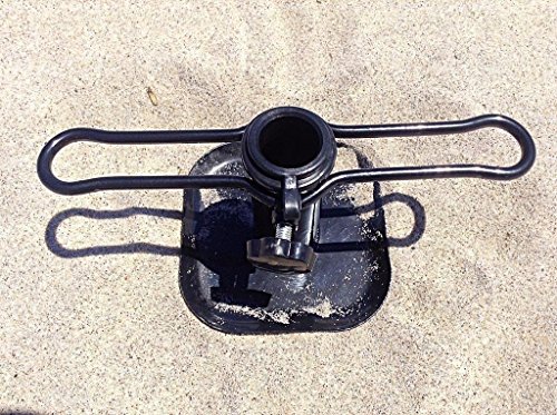 Focux Metal Beach Umbrella Sand Anchor Auger Screw Universal Sandgrabber for Beach Umbrella with Beach Bag Heavy Duty One Size Fits All Black (Black) - Thumbnail 3