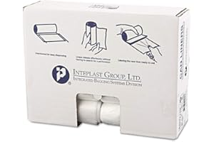 Inteplast HDPE Can Liners, 13 Microns, 30" x 37", Natural, Pack of 500 Liners
