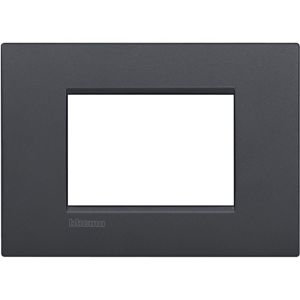 Bticino Livinglight Air Plate, 3 Modules, Anthracite