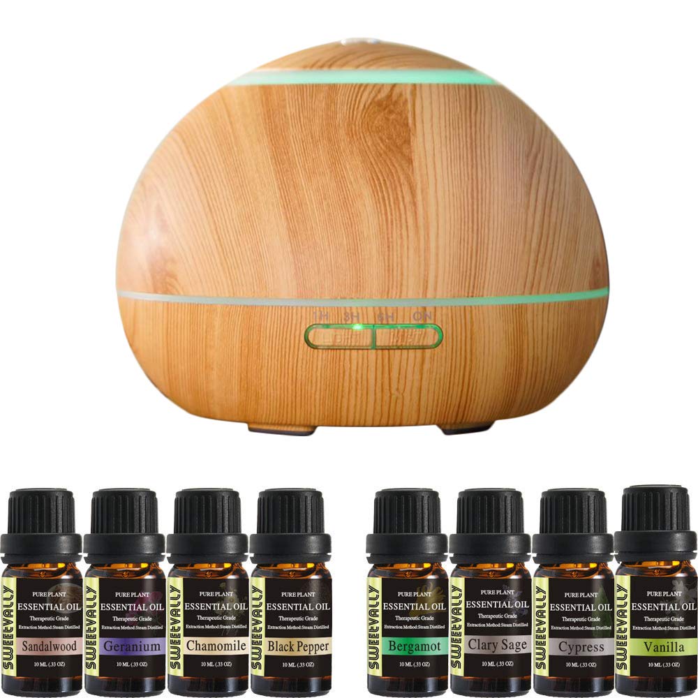 Essential Oils Diffuser Aromatherapy with Essential OilsLarge 300ml with 8