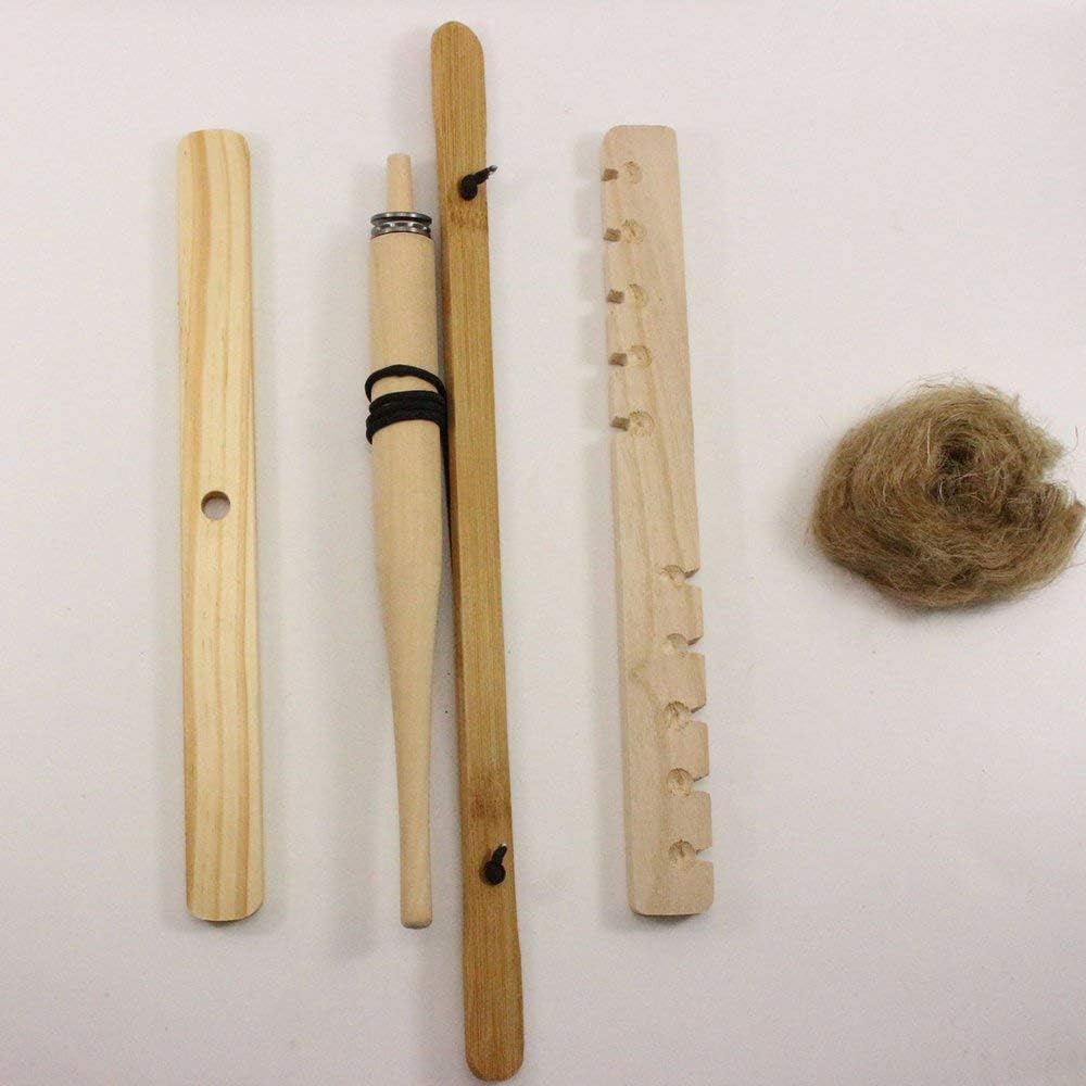 ClookYuan Two-Player Bow Drill Kit Fire Starter Wood Survival Practice Friction Fire Tool Scout Outdoor Activity Kits - Wood Color