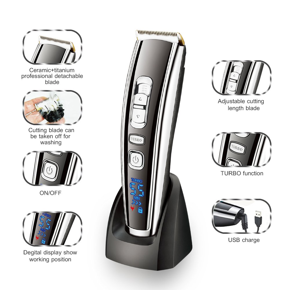 Hatteker Profi Herren Haarschneider Set Haarschneidemaschine für Hatteker Profi Herren Haarschneider Set Haarschneidemaschine für Männer Profi Haartrimmer für Akku und Netzbetrieb Hair clipper Bestes Geschenk für