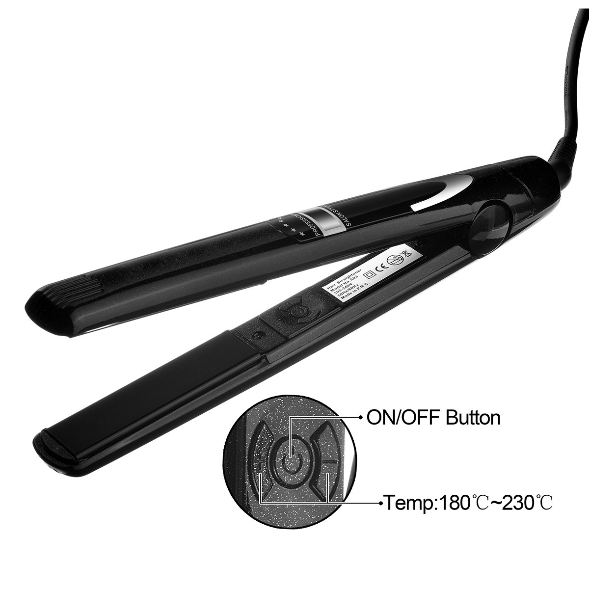 Professional Hair Straightener IYUT Ceramic Flat Iron For All Hair Styling With Auto Shut Off LED Digital Display,1.4 inch Plate