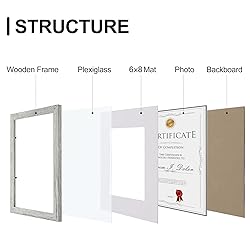 Vittanly 8.5x11 Picture Frame, Display Pictures 6x8