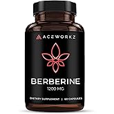 ACEWORKZ Berberine Supplement – Berberine HCL 1200mg per Serving – Weight Management & Cravings Support – Gut & Metabolic Health Support (60 Capsules)