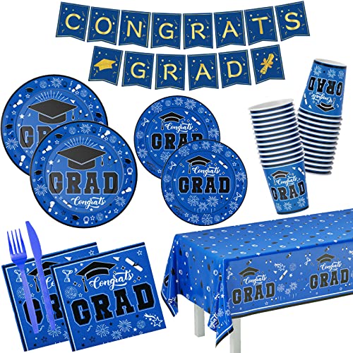 Graduation Decorations Class Of 2023, Blue Graduation Party Supplies