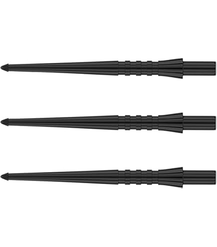 STEEL BLACK 43mm Replacement Points For Steel Tip Darts - 5 Sets (15 Points Total) - Professional Dart Accessories