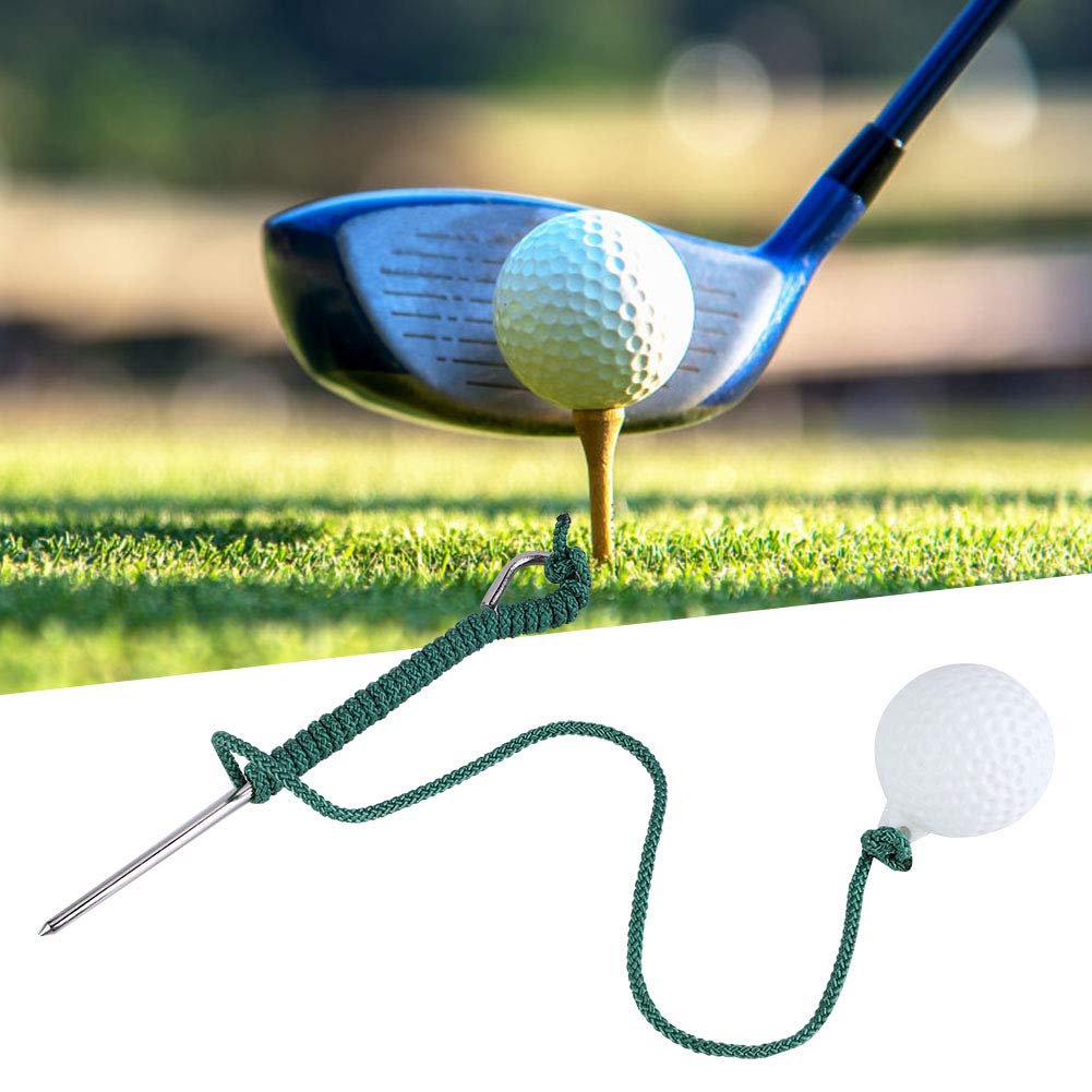 Josopa Golf Swing Rope Ball Spare Practice Golf Ball with String, Golf Fly Swing Training Rope Ball Outdoors Golf Club Practice Accessories