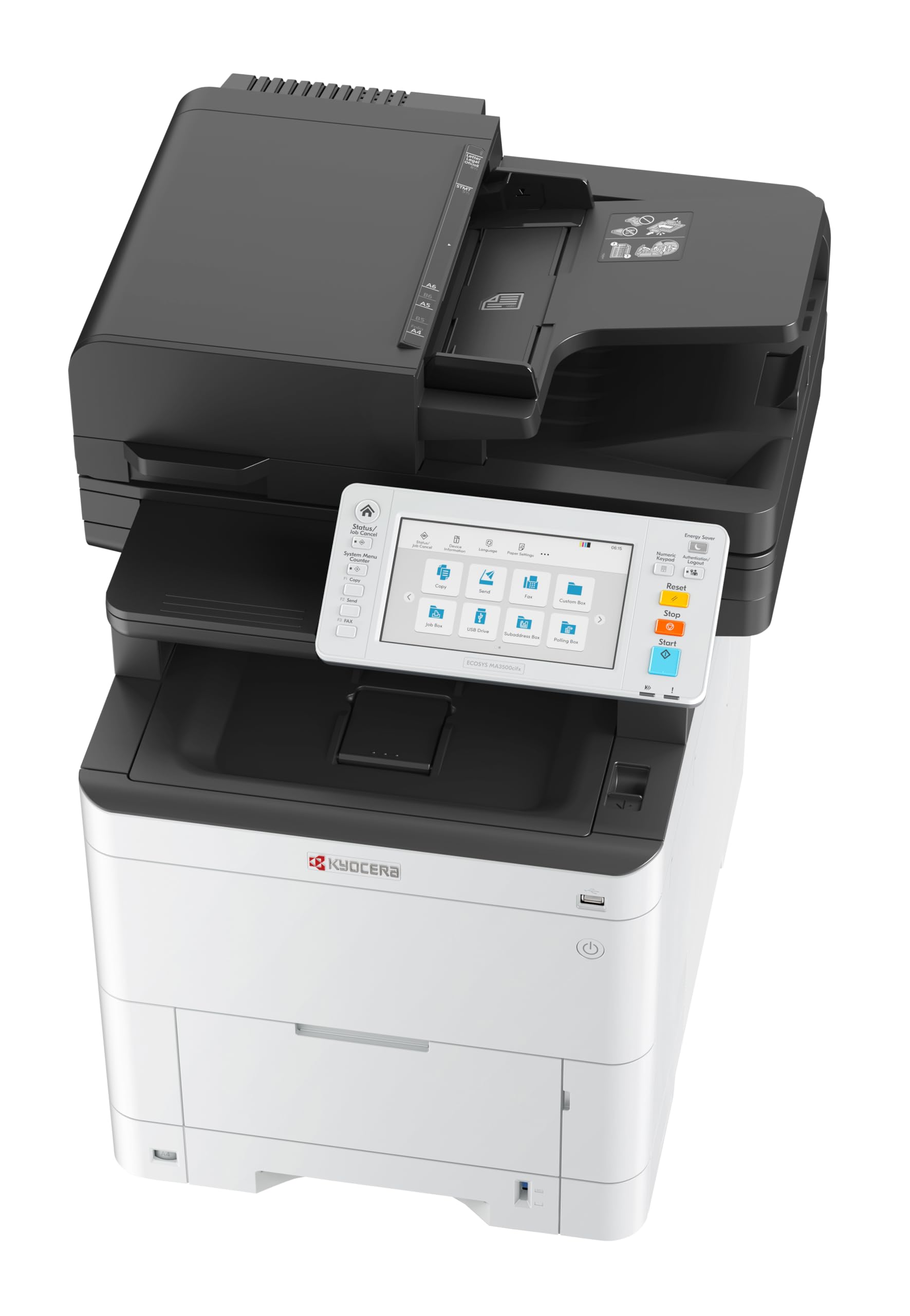 Kyocera Ecosys MA3500cifx Farblaserdrucker Multifunktionsgerät, Duplex, 35 Seiten pro Minute Drucker Scanner Kopierer, Faxen, Laserdrucker Multifunktionsgerät, Touchpanel, Gigabit LAN, Mobile Print 8
