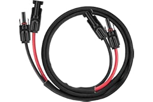 Geosiry 3FT 10AWG Solar Panel Extension Cable with Female and Male Connectors, Solar Cable for Solar Panels, Charge Controllers and Solar Generator (10AWG, 3FT)