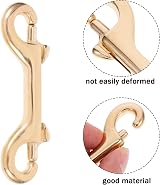 UKCOCO 90mm Brass Double Ended Bolt Snap Hook Clasp for Dog Leash Bag Strap view 5