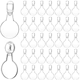 Jxiwfvl 200 PCS Glue on Pendant Bails Flat Round Acrylic Transparent Cabochon Pendants Charms Bails for Jewelry Making Glass Cabochons Gems Handmade Craft