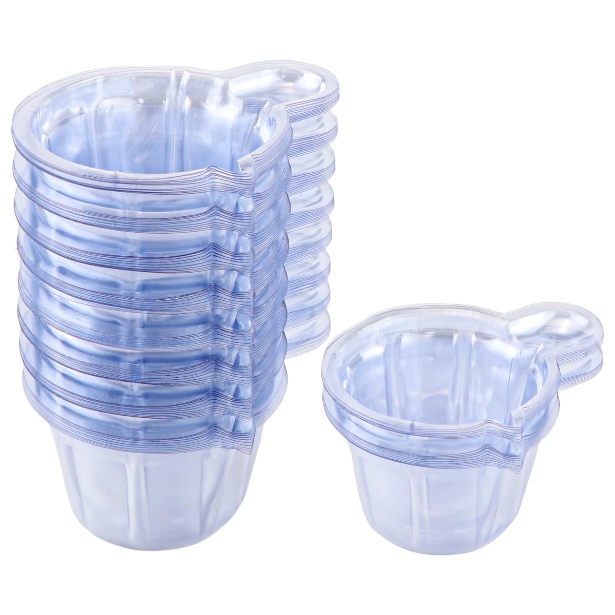 LNQ LUNIQI Pack of 100 DIY Epoxy Mixing Cups, 50 ml Disposable Plastic Mixing Mixer, Resin Pigments, Colours for Epoxy Resin Projects, Transparent