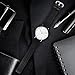 Fullmosa 12 Colors for Quick Release Leather Watch Band, Uli Genuine Leather Watch Strap 22mm Black