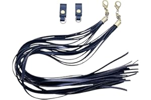 Yecnecty 1 Pair Universal Motorcycle PU Leather Handlebar Brake Clutch Lever Tassel Fringe Skull Cover Motorbike Decoration Accessories