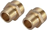 Hililand Brass Hex Nipple 3/4 to 1/2 Reducing Male Pipe Fitting Water Air Fuel view 7