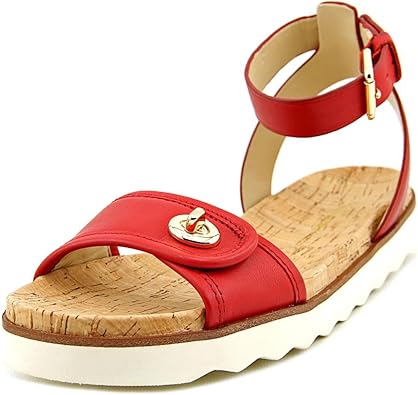 red coach sandals
