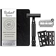 Rockwell Razors 6S Double-Edge Safety Razor in Matte Black with 6 Adjustable Shave Settings and 5 Fully Recyclable Blades. Reusable Safety Razors for Men & Women