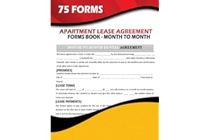 Apartment Lease Rental Agreement Forms Book Month to Month: 75 Forms | Tenancy Lese Agreement Forms Book For Rental Property