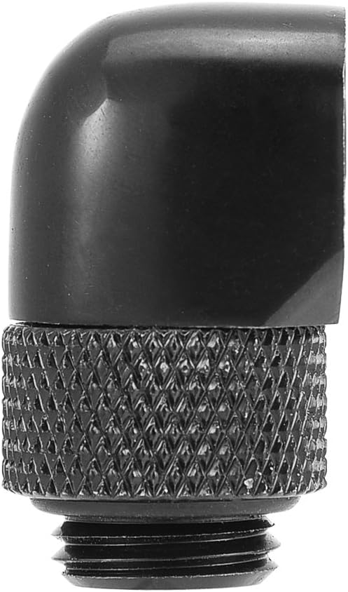Richer-R Water Cooling Fitting, G1/4 Thread Elbow Connector, 90 Degrees, for Desktop Water Cooling, Black - Image 5