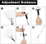 Unibos Garden Rake 25 Tines Telescopic 160cm Adjustable Handle view 6