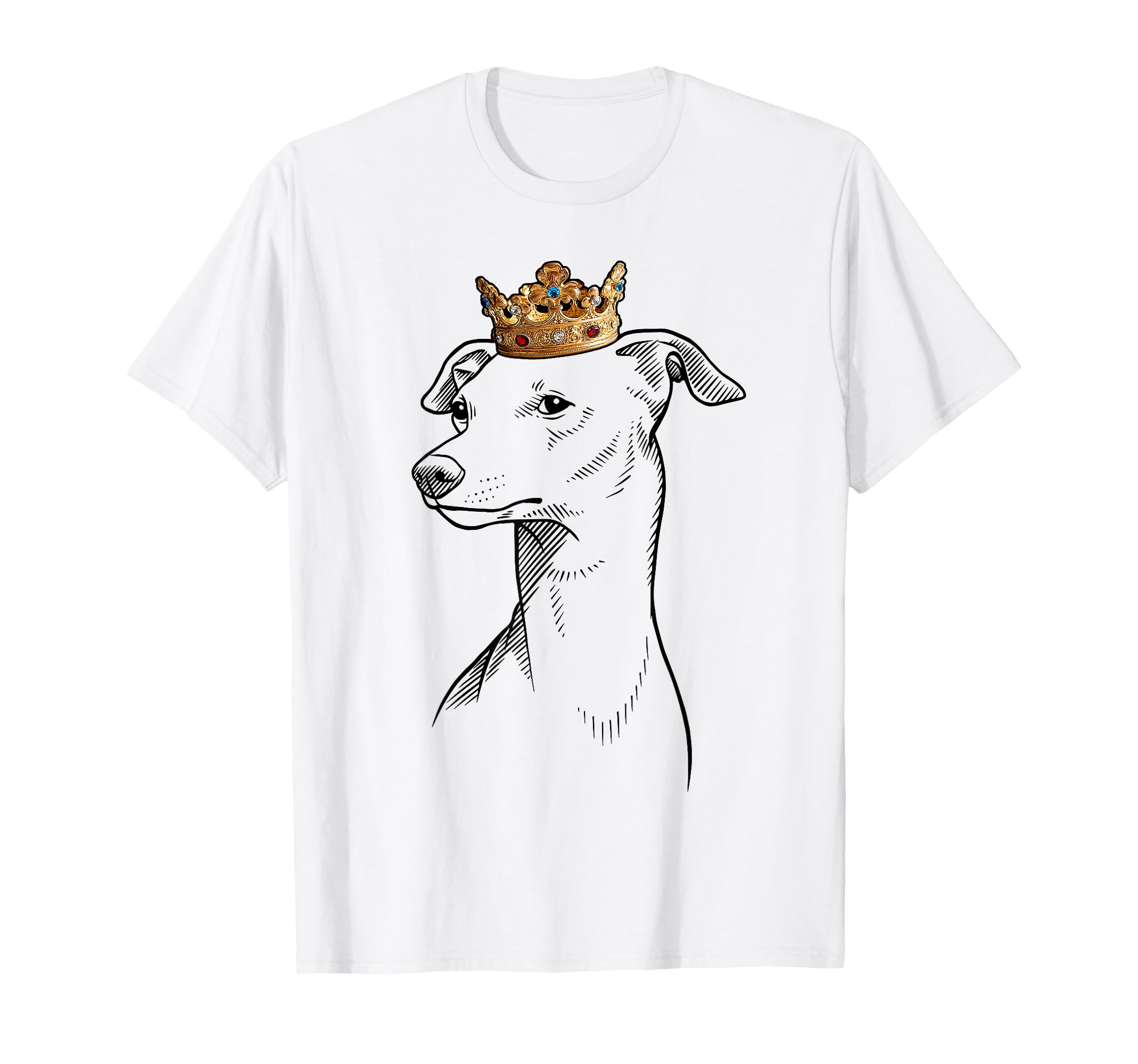 Italian greyhound dog wearing a crown T-Shirt