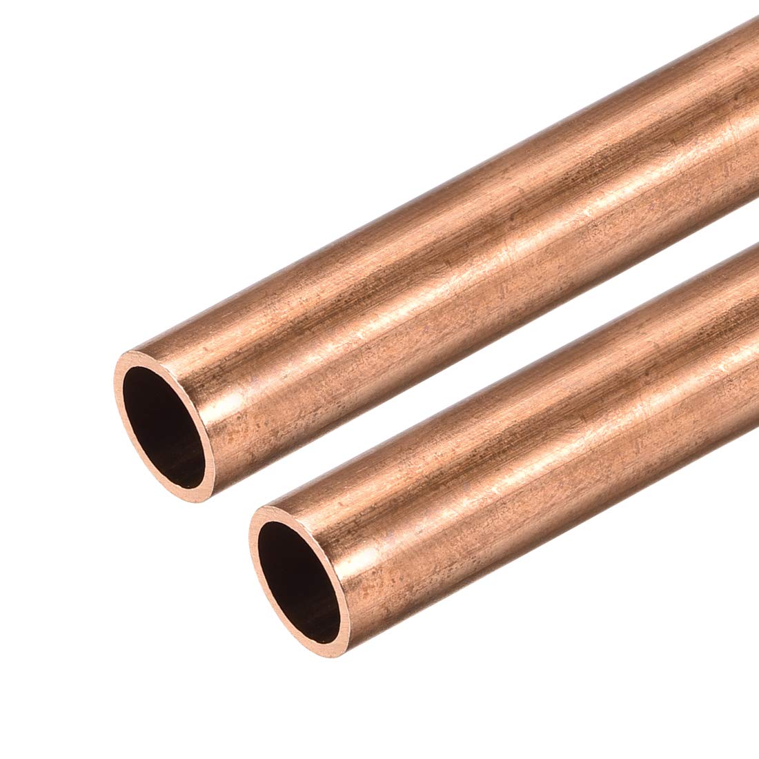 uxcell Copper Round Tube, 10mm OD 1mm Wall Thickness 300mm Long Straight Pipe Tubing 2 Pcs