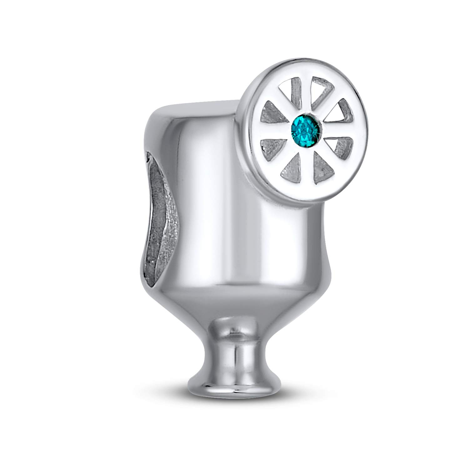 Bling Jewelry Tropical Cocktail Drink Umbrella Margarita Pina Colada Glass Goblet Vacation Charm Bead For Women .925 Sterling Silver Fits European Bracelet — image 1