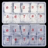 Hyrew FANTESI 1000 Pcs Acrylic Nail Tips French Half Cover U Shape view 1