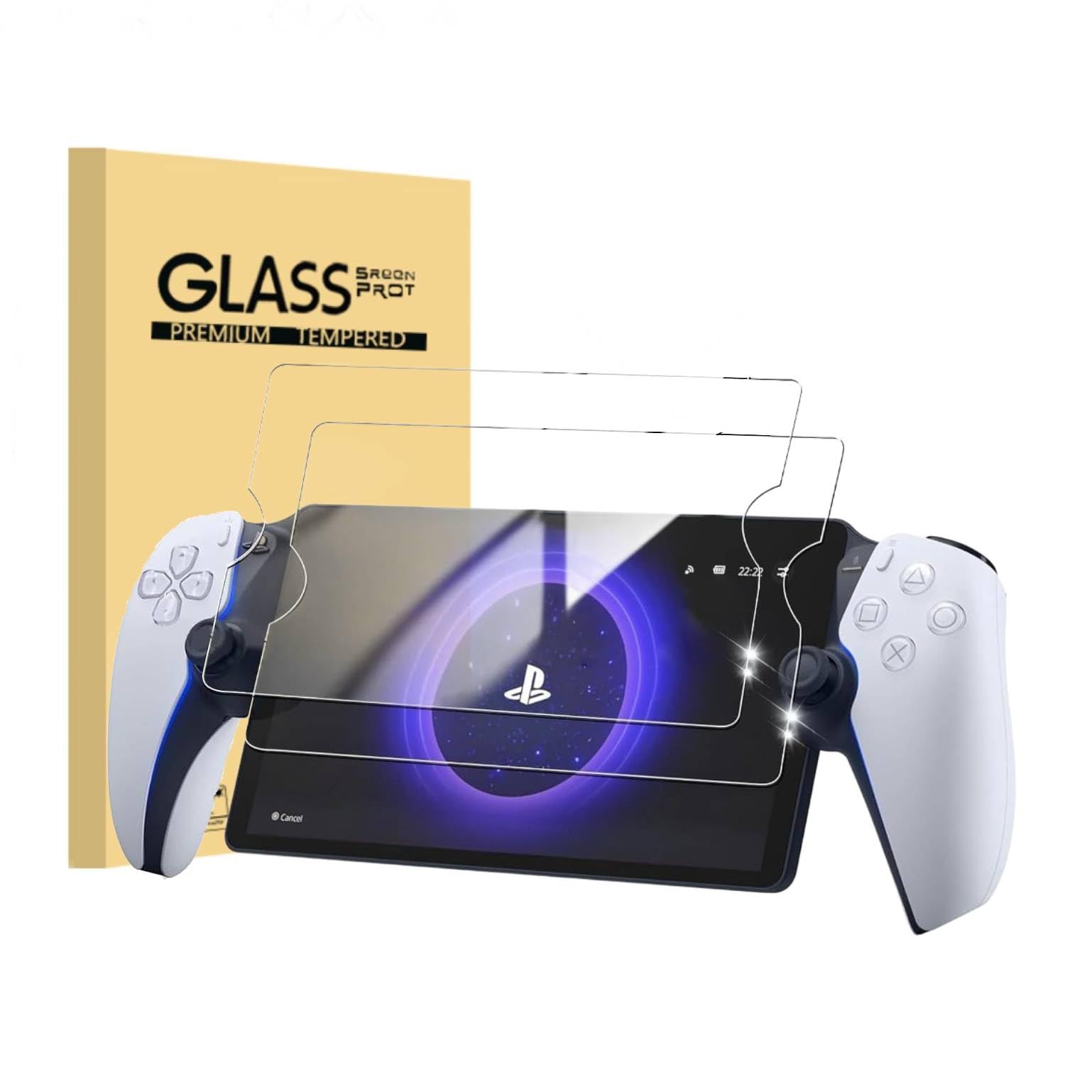 Photo 1 of HCHNH ???????? Screen Protector for Playstation Portal - 2 Pack PS5 Portal Portable Tempered Glass Screen Protector Accessories (Real Machine Mold Making)(Military Grade Shatterproof)
