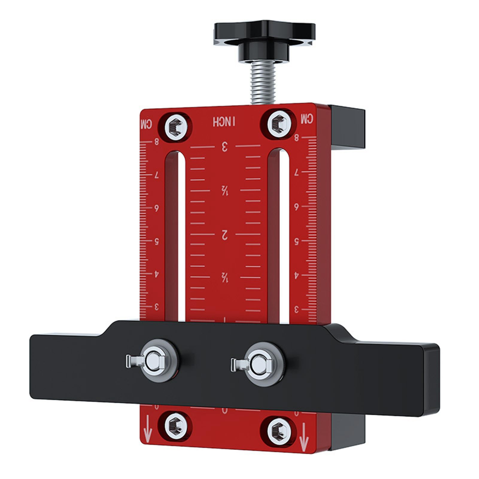 Yunir Aluminum Alloy Cabinet Door Mounting Jig, Hardware Jig, Red, For Framed or Frameless Cabinets