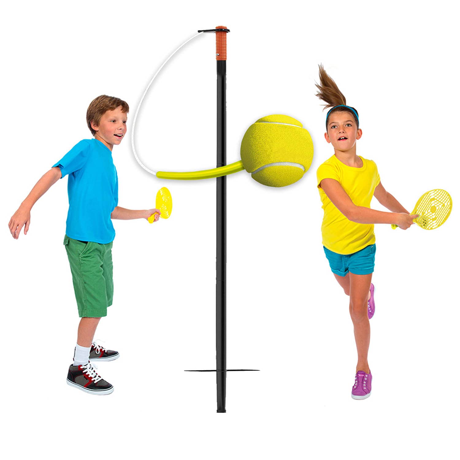 Kingdom GB Rotor Spin Swinging Classic Tennis Outdoor METAL Pole Swing Strike Racket Ball Garden Game Set (CE & ISO Certified)