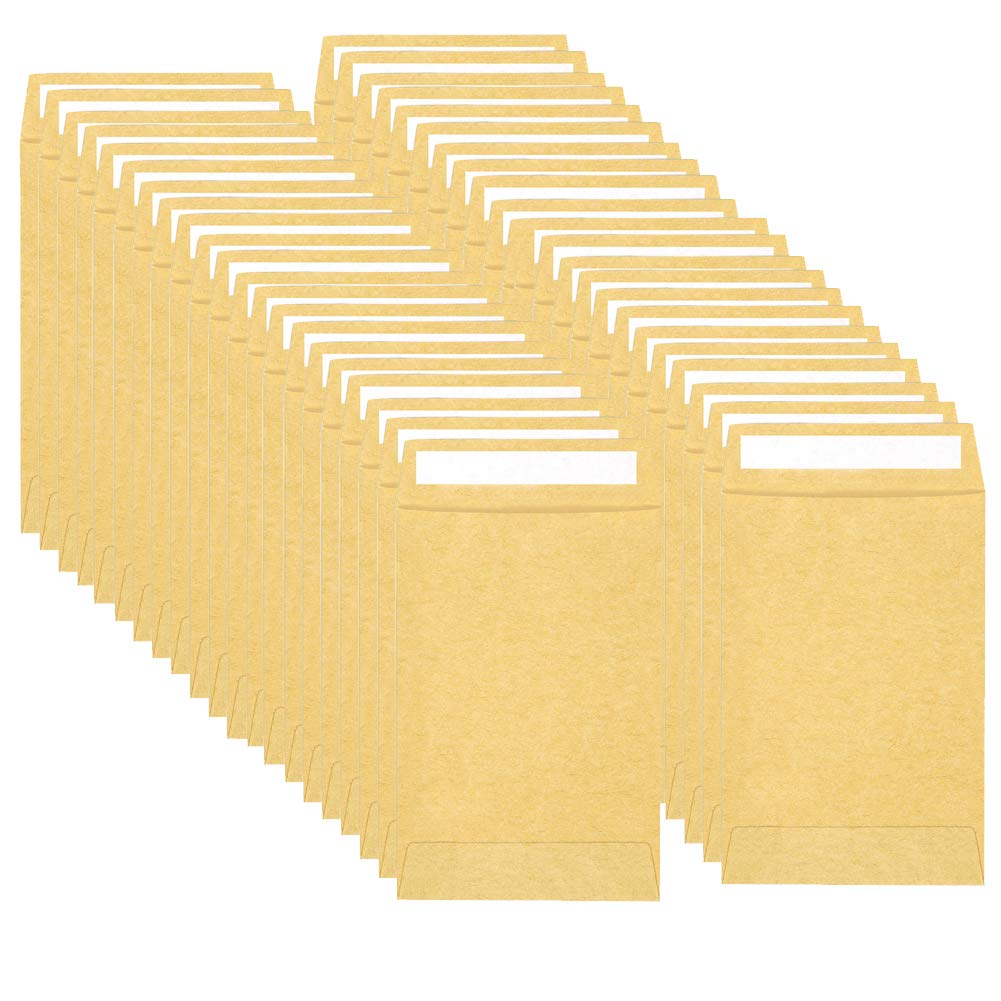 QincLing 150 PCS Mini Kraft Paper Coin & Small Parts Envelopes - Brown Self-Adhesive Seed Envelopes for Coin, Jewelry, Stamps, Craft Supplies, Small Items (3.54 × 2.36inch)