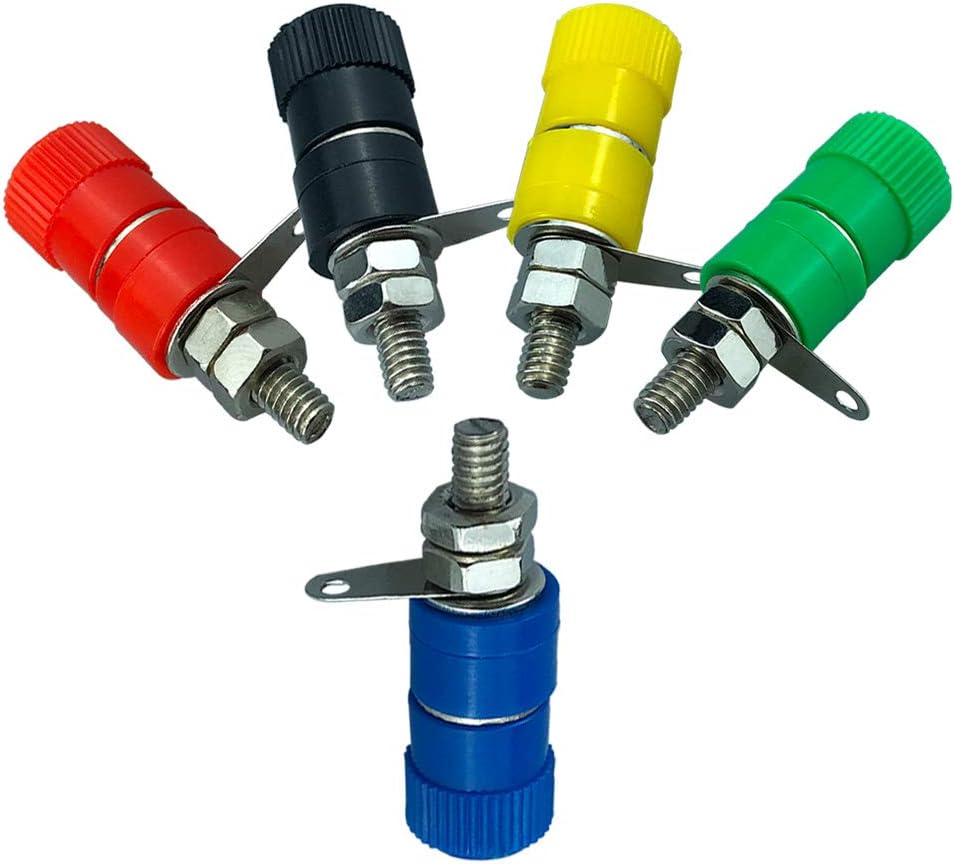 QitinDasen 30Pcs Binding Post Terminal, for 4mm Banana Plug Connector (5 Color), Red, Yellow, Blue, Green, Black - Image 5