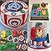 Anyana 6pcs set Superhero cartoon biscuit Cutter fondant pastry cookie impression stamp Cpt Iron Man Avengers Thor Flash Shield sugar bakery