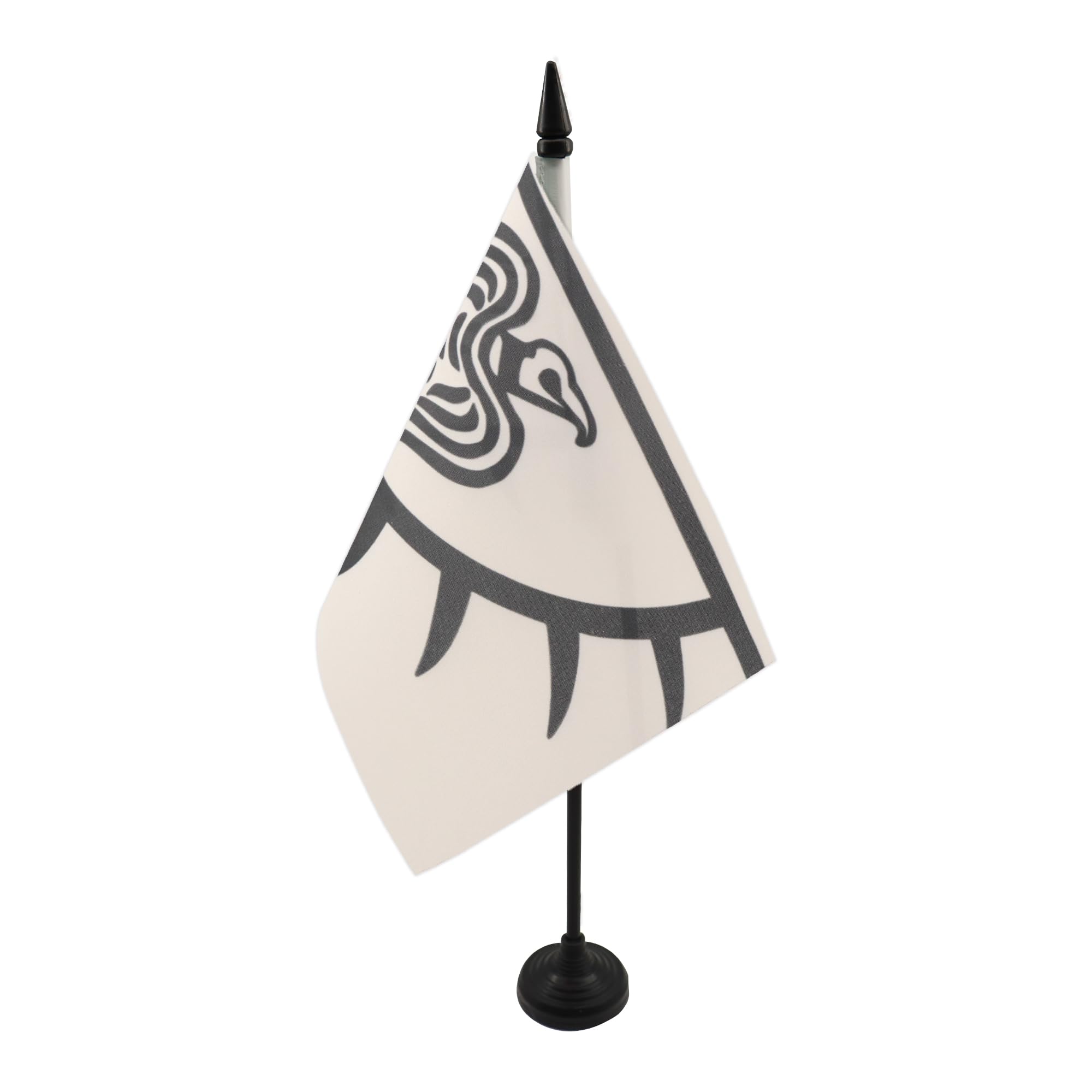 AZ FLAG Viking Raven Table Flag 5'' x 8'' - Scandinavia Office Decoration 100% Polyester 21 x 14 cm - Mini Desk Flag with Pole and Black Plastic Base