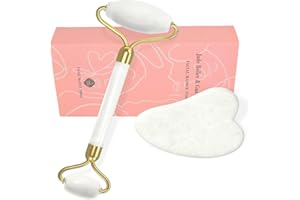 YLTNEUQER Gua Sha Facial Massage Tool & Jade Roller Set, Facial Massager for Face, Neck, Back, Arms, Legs, Eye,SPA Gifts for Women Gua Sha Facial Massager Reduce Puffiness and Improve Wrinkles