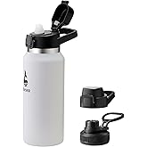 Farsea Insulated Water Bottle, Leak Proof Locking Lid with Soft Silicone Spout, Stainless Steel,Leak Proof, Double Walled Vacuum Insulated, BPA-Free, 24 Hr Cold, Wide Mouth, Sports & Travel Bottle